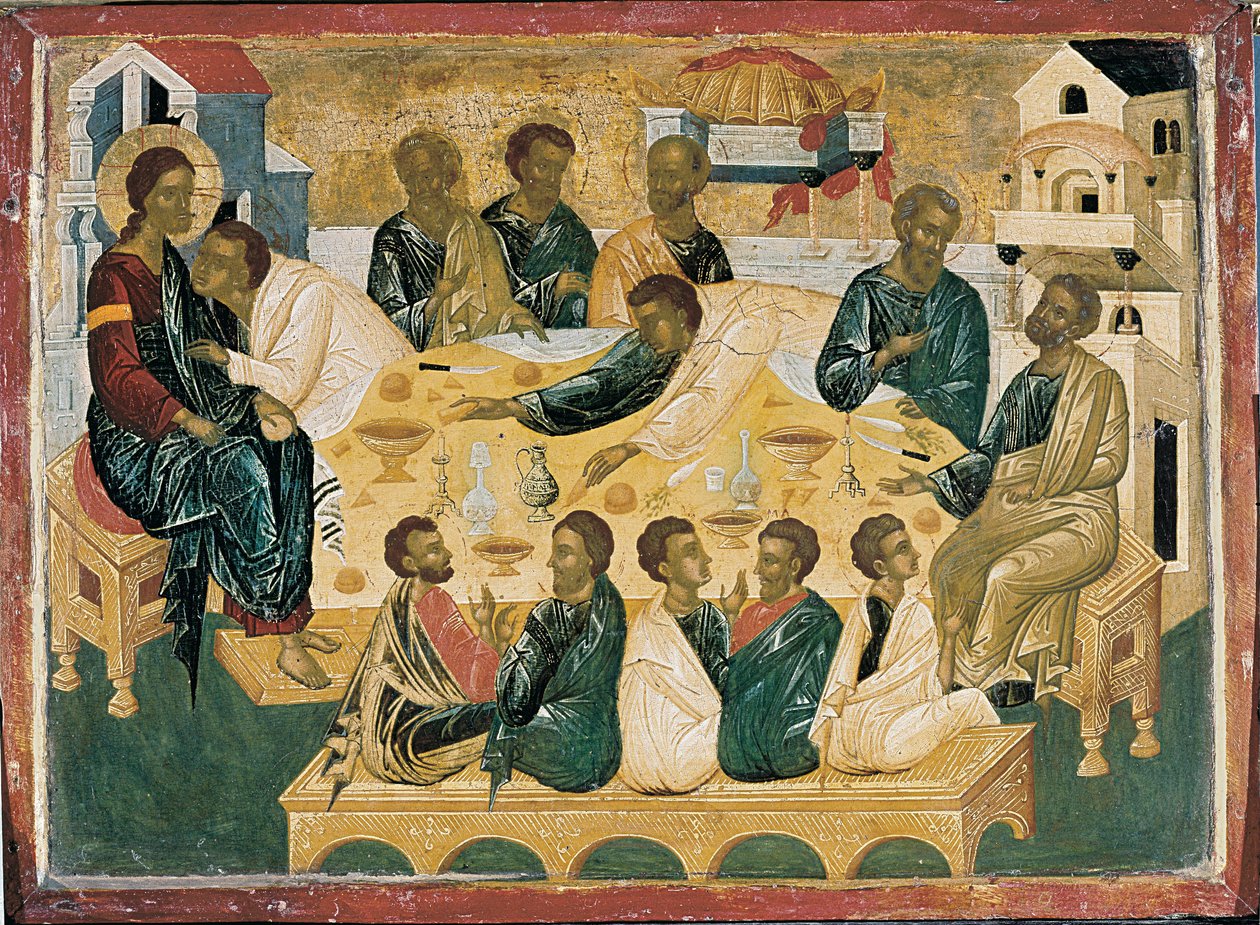 La Cène, icône byzantine - Unbekannt