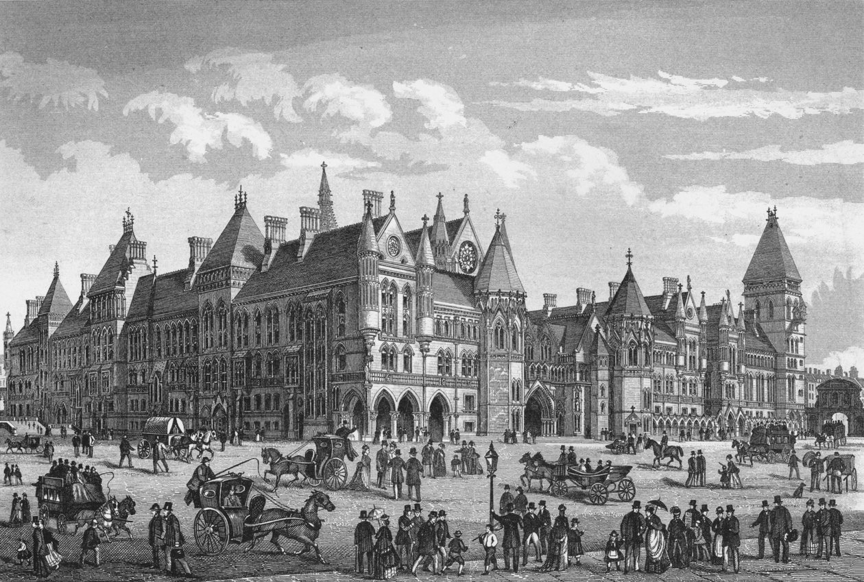 Les nouveaux tribunaux, Westminster, Londres, vers 1878 - Unbekannt