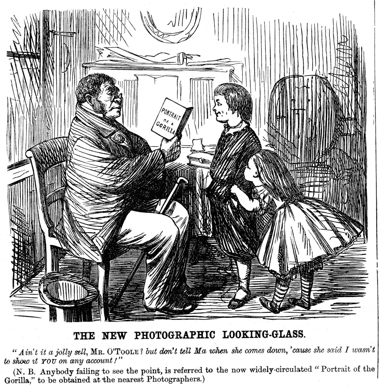 Le Nouveau Miroir Photographique, caricature de Punch, preuve quotidienne des origines de l