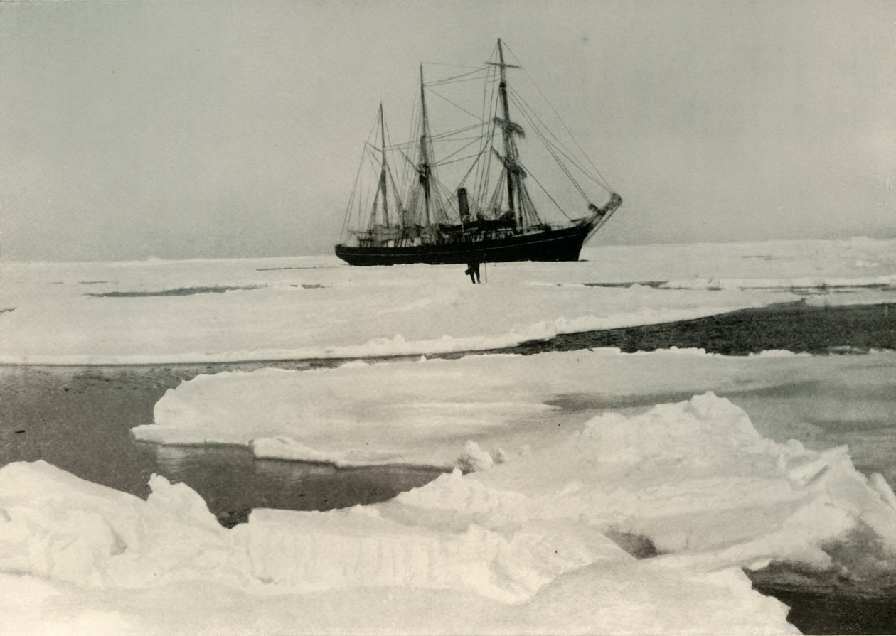 Le Nimrod poussant son chemin à travers une banquise plus ouverte, vers 1908, 1909 - Unbekannt