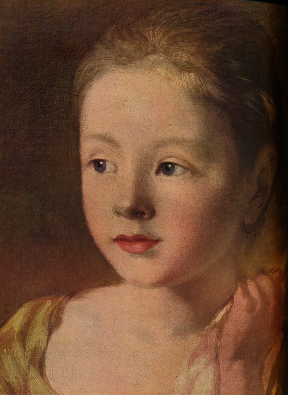 Les filles du peintre chassant un papillon (détail), vers 1756, 1937 - Unbekannt