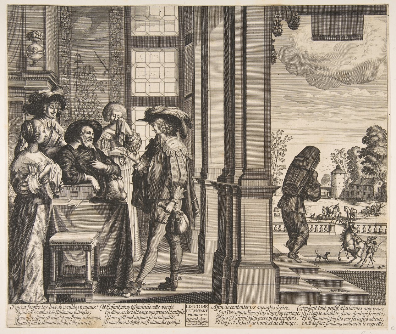 Le Fils Prodigue Quitte la Maison, vers 1636 - Unbekannt