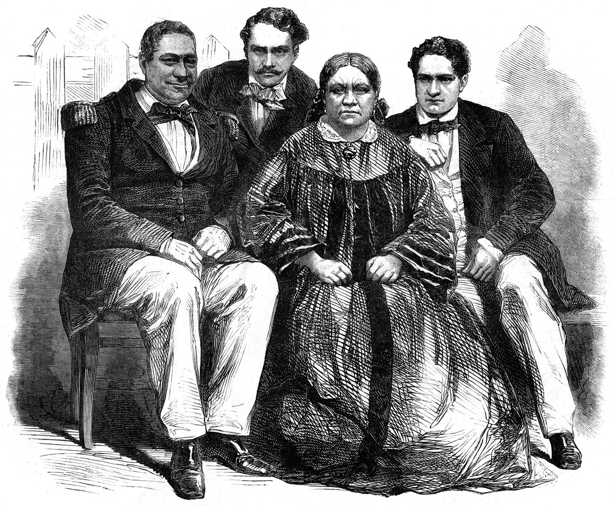 La famille royale de Tahiti, 1864 - Unbekannt