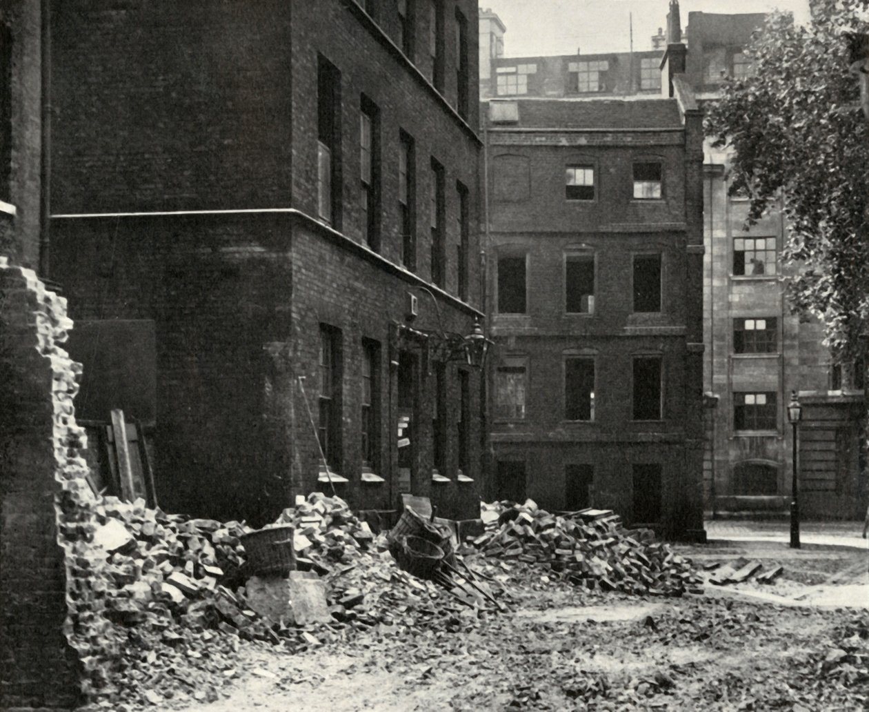 Le site de la porte de Fetter Lane et les maisons abandonnées en attente de démolition, 1934 - Unbekannt
