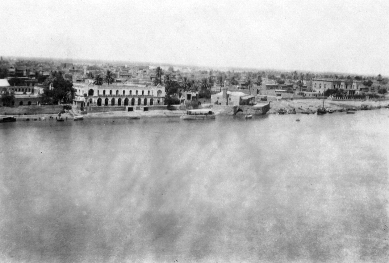 Le fleuve Tigre depuis le 31e hôpital général britannique, Bagdad, Mésopotamie, Première Guerre mondiale, 1918 - Unbekannt