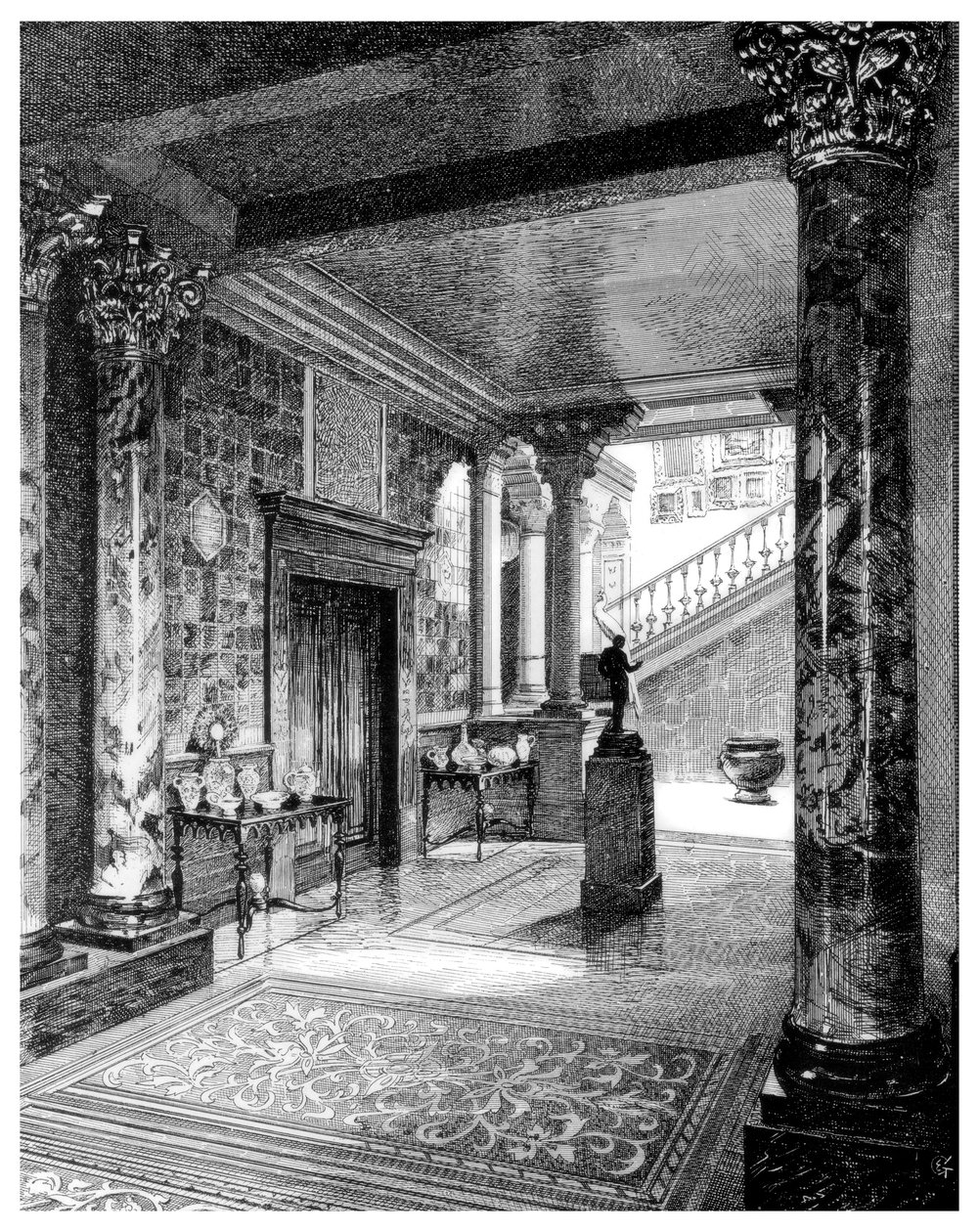 Le vestibule, vers 1880-1882 - Unbekannt