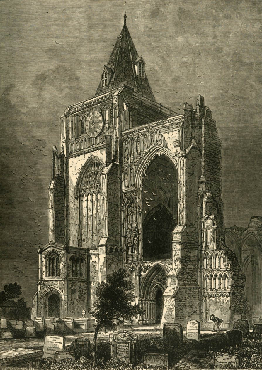 La façade ouest, abbaye de Crowland, 1898 - Unbekannt