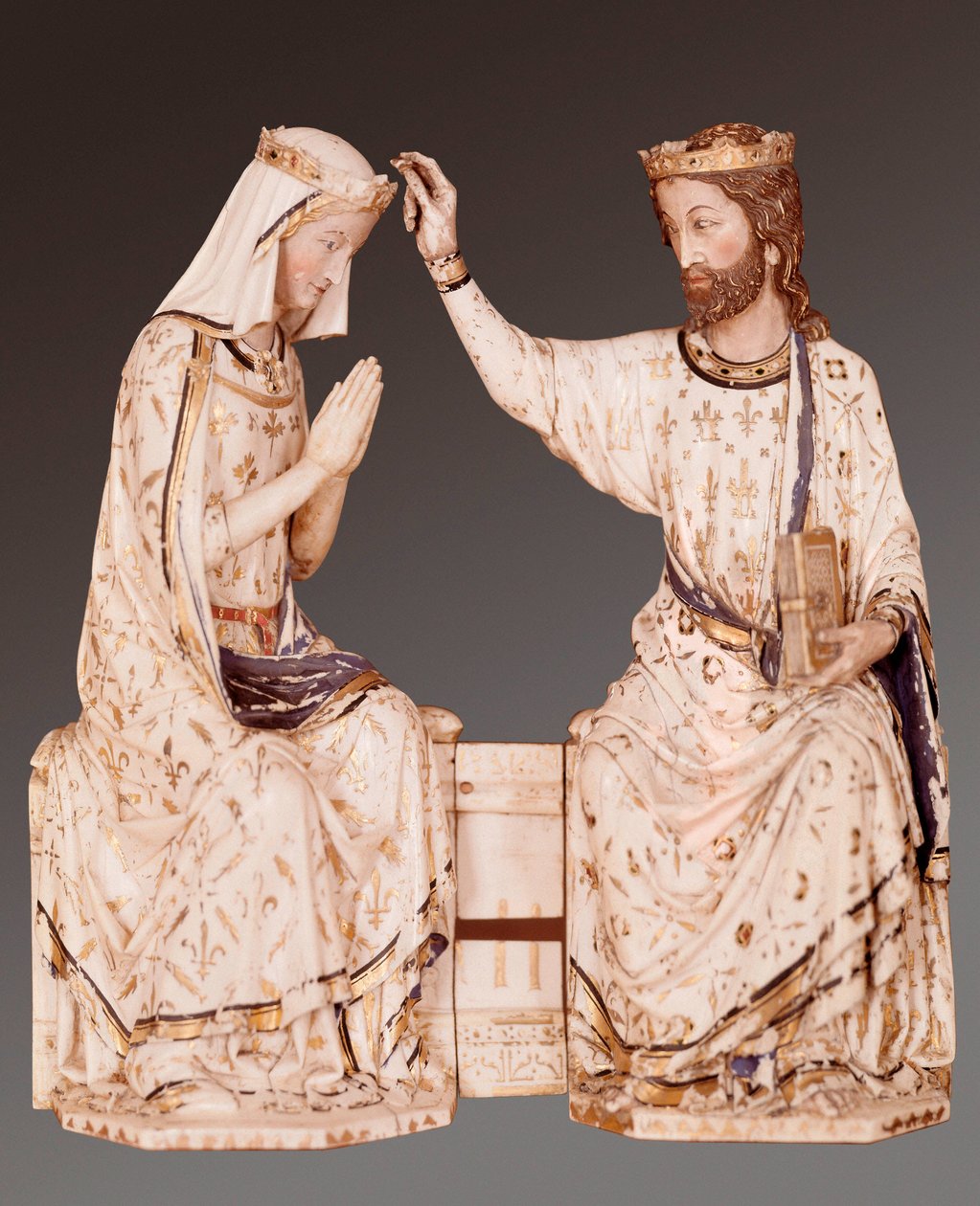 Le couronnement de la Vierge. Sculpture sur ivoire. Anonyme. 12ème siècle. - Unbekannt