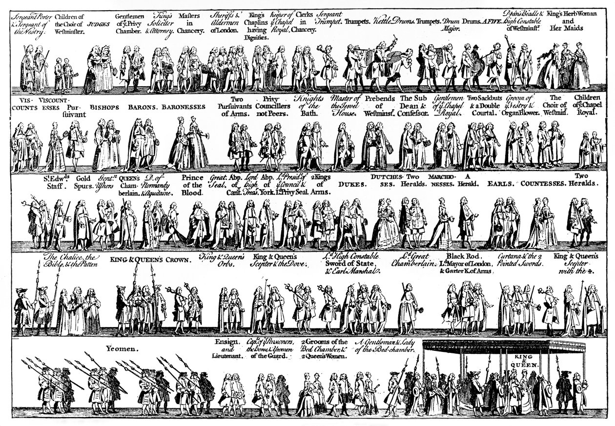 Le cortège de couronnement de George II, 1727 c1905 - Unbekannt