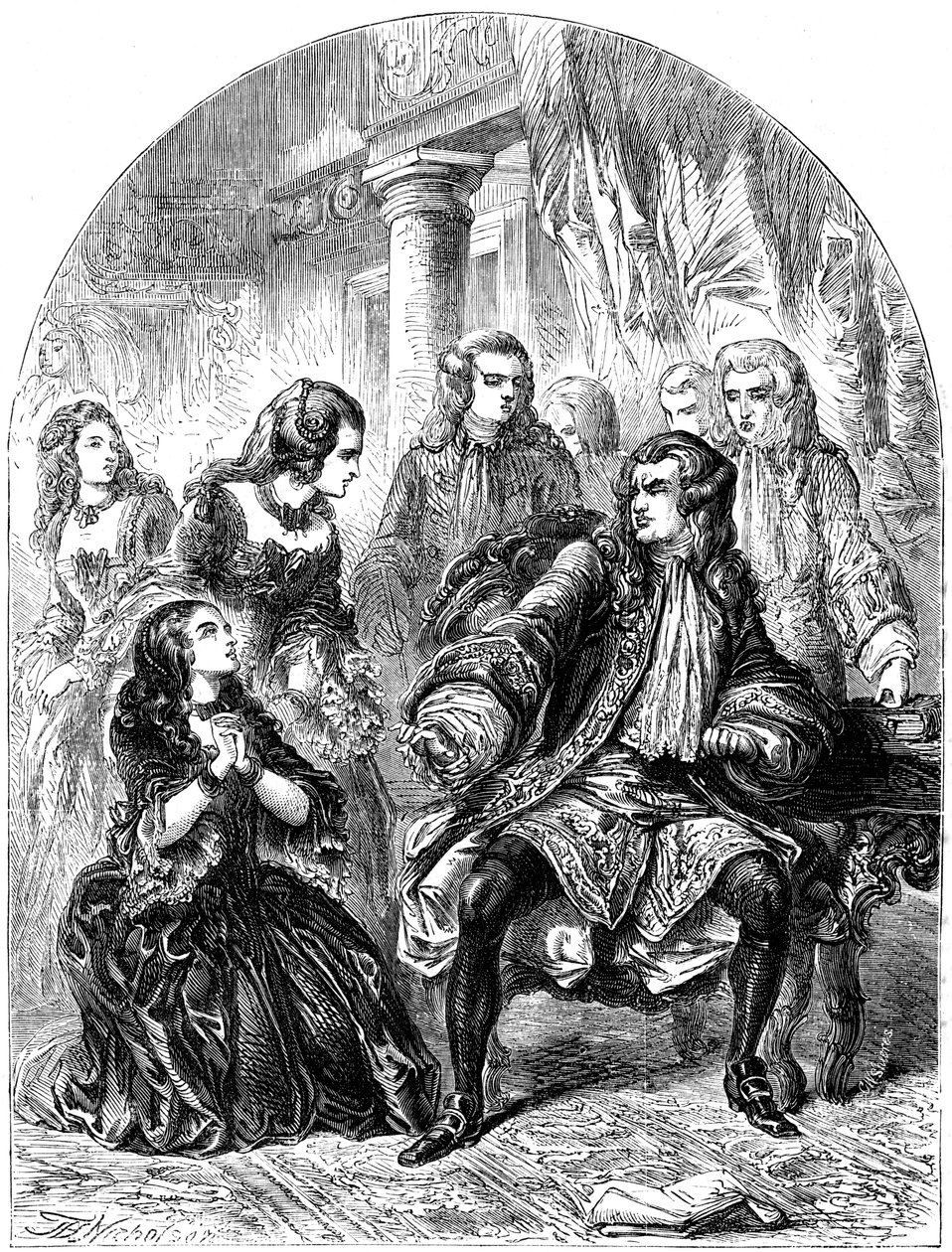 La comtesse de Derwentwater plaidant pour la vie de son mari, 1715-1716 - Unbekannt