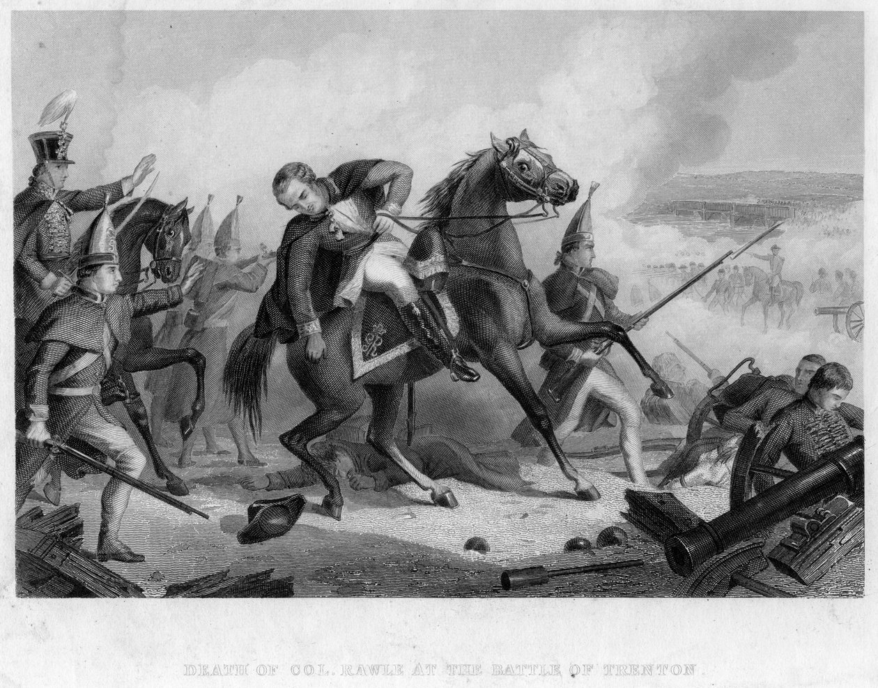 La mort du colonel Rawle à la bataille de Trenton, 1776 - Unbekannt
