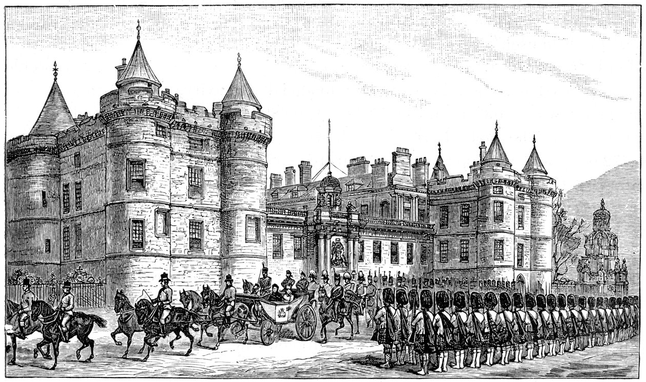 La reine quittant le palais de Holyrood, Édimbourg, 1886, 1900 - Unbekannt