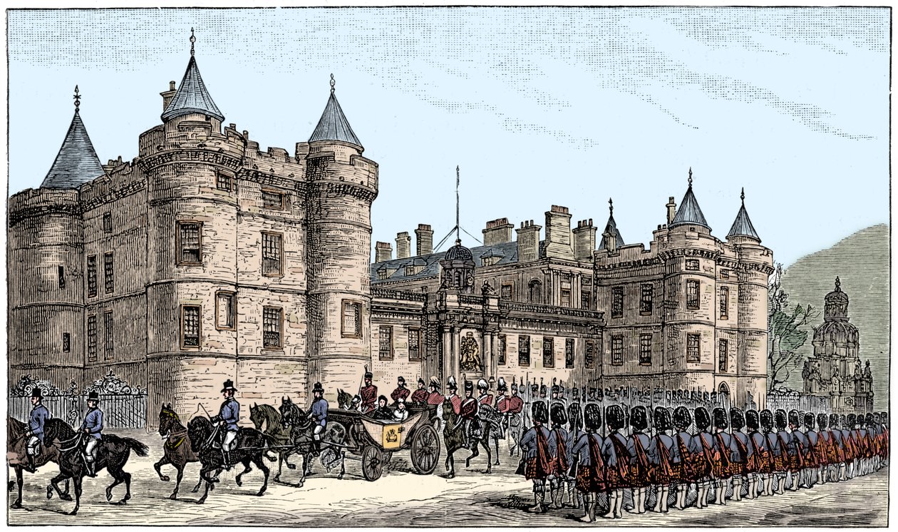 La reine quittant le palais de Holyrood, Édimbourg, 1886, 1900 - Unbekannt