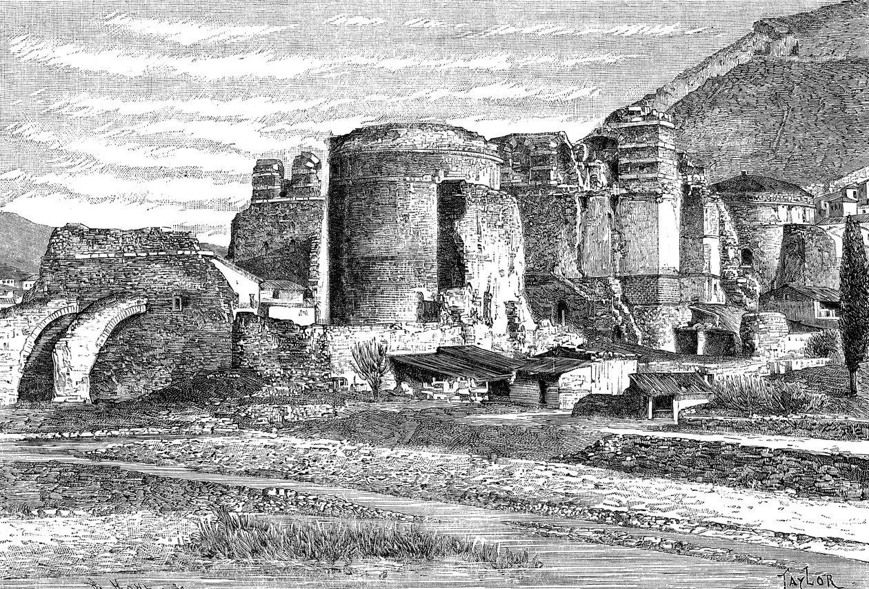 Les ruines de la basilique à Pergame, Turquie, 1895 - Unbekannt