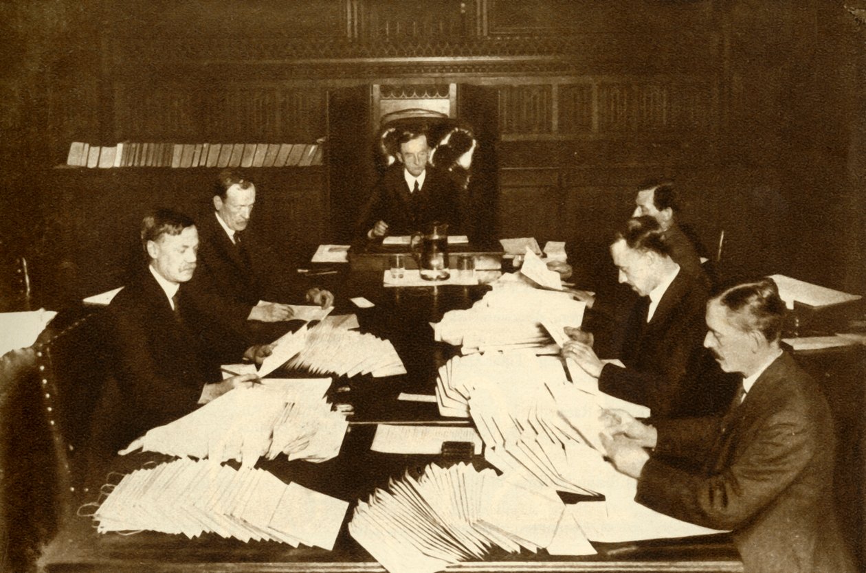 La scène dans le bureau du Lord Chancelier...Élection générale, 1923, 1935 - Unbekannt