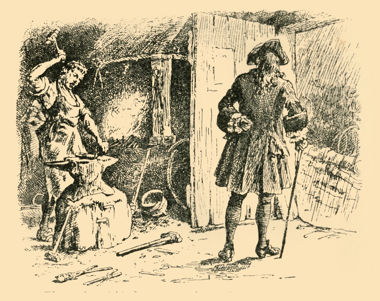 Les coups de son marteau sur l