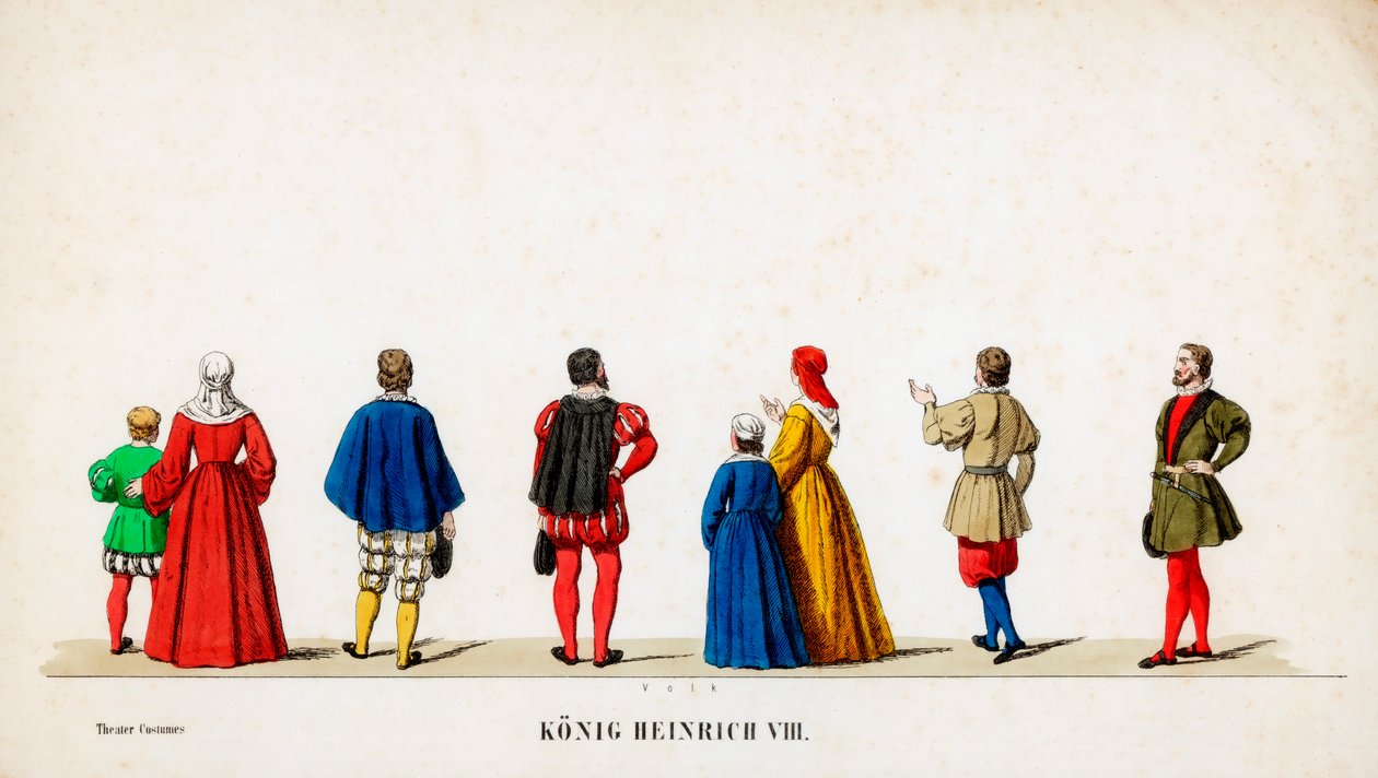 Costumes de théâtre pour la pièce de Shakespeare, Henry VIII - Unbekannt
