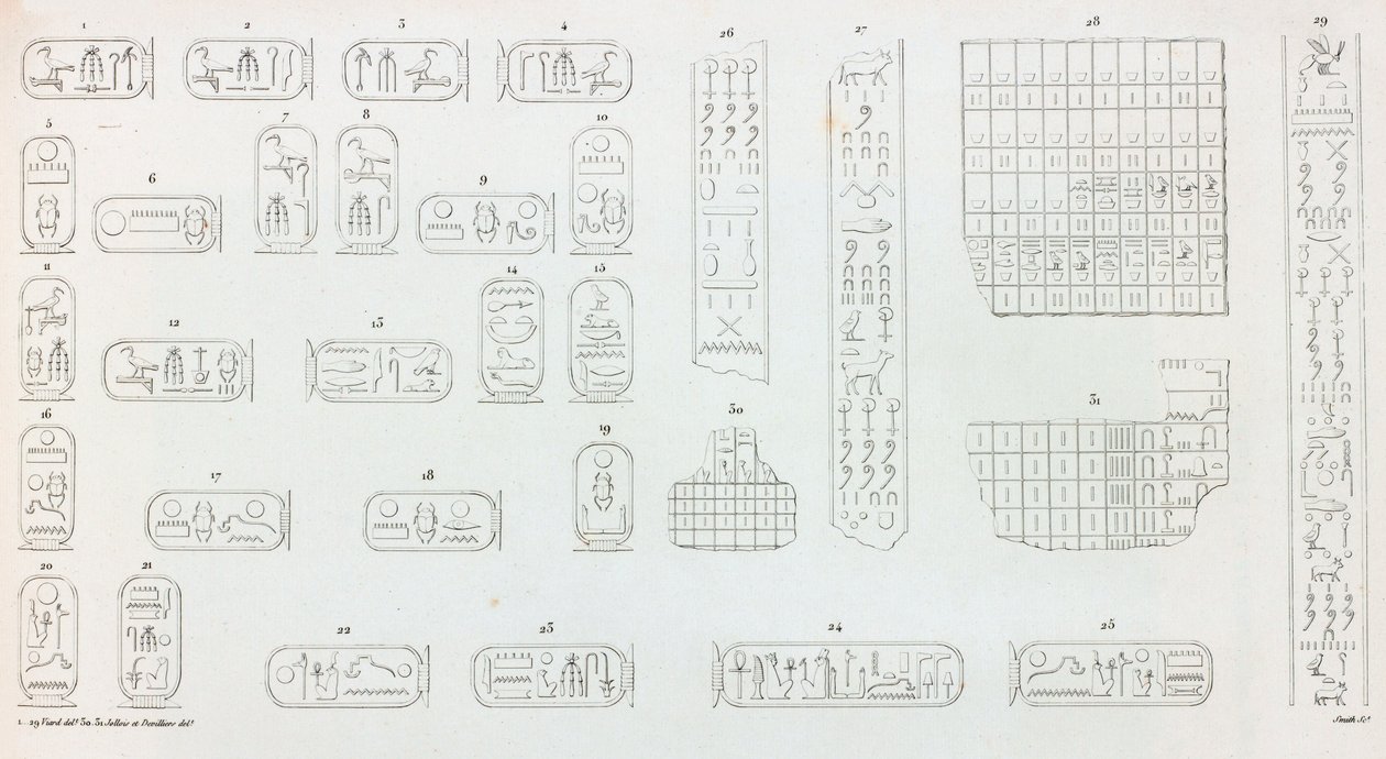 Thèbes : Karnak, hiéroglyphes - Unbekannt