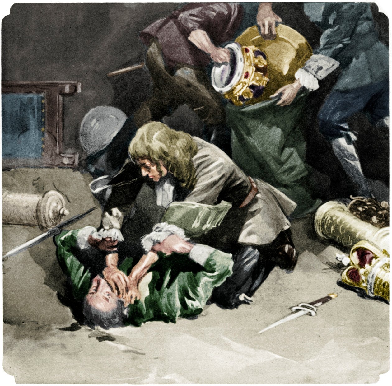 Thomas Blood tentant de voler les joyaux de la couronne de la Tour de Londres en 1671, 1937 - Unbekannt