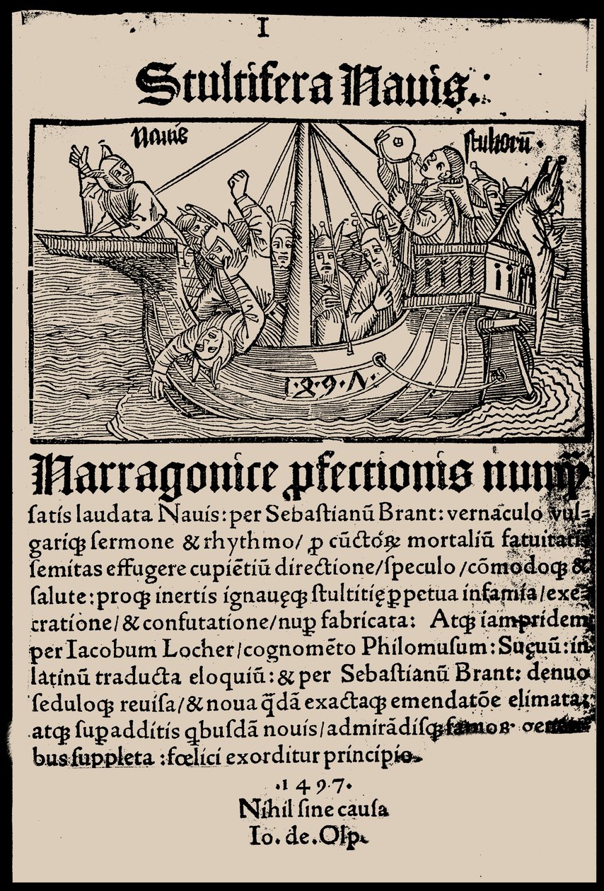 Page de titre du livre La Nef des fous de Sebastian Brant - Unbekannt