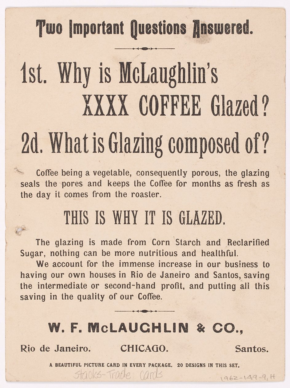 Carte de visite, Publicité pour le café de McLaughlin de la série Scènes et vie des enfants - Unbekannt