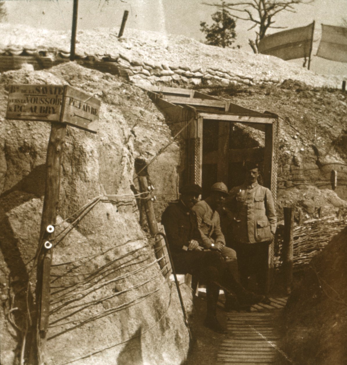 Tranchées, Champagne, nord de la France, vers 1914-1918 - Unbekannt