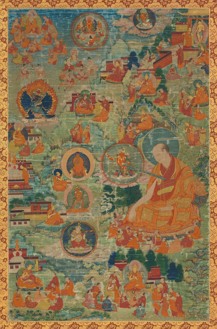 Tsong-kha-pa et scènes de sa vie, XVIIIe siècle - Unbekannt