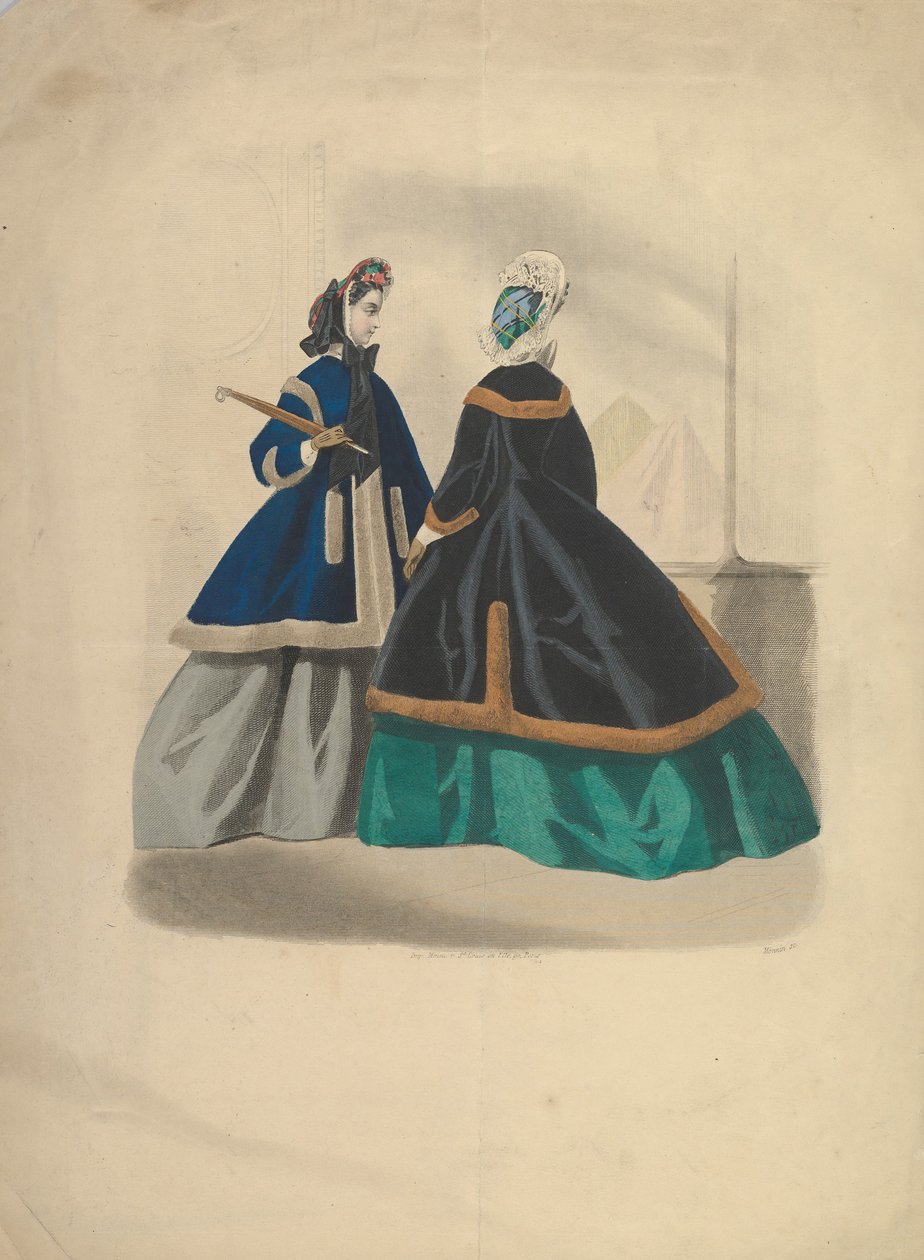 Deux femmes portant des manteaux, 1863-64 - Unbekannt