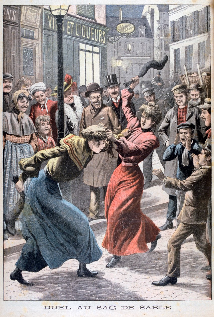 Deux femmes se battant avec des sacs de sable, 1903 - Unbekannt