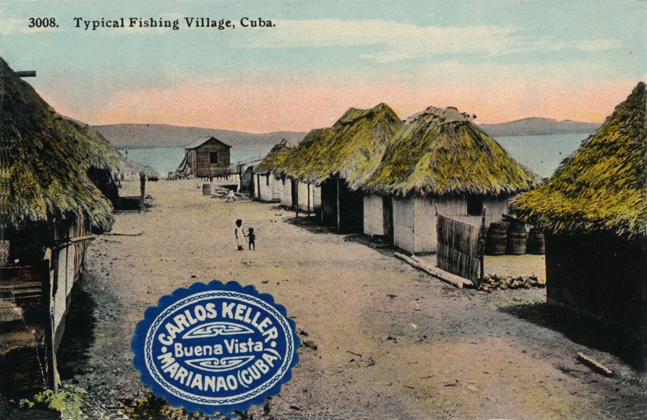 Village de pêche typique, Cuba, 1912 - Unbekannt