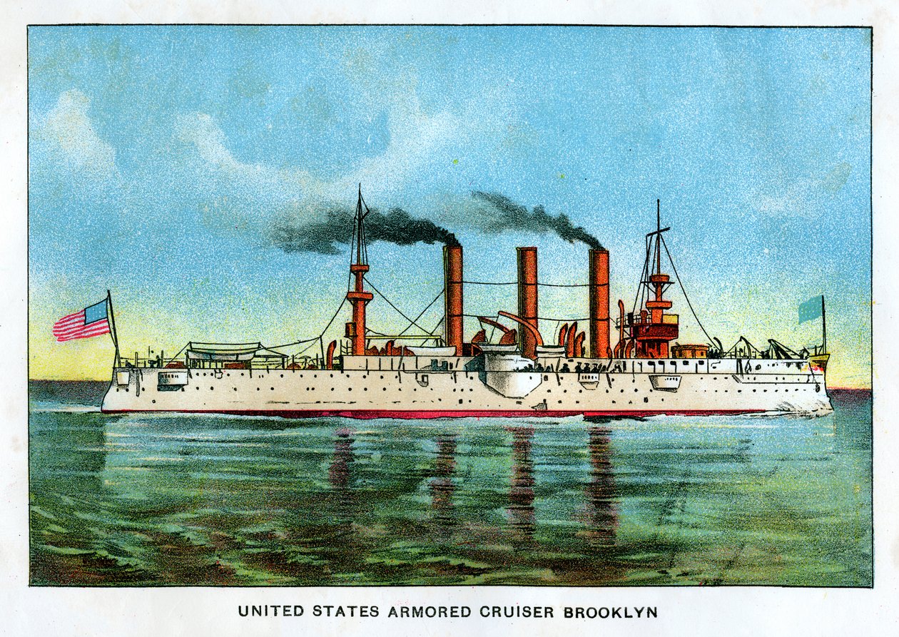 Croiseur cuirassé des États-Unis Brooklyn, vers 1890s - Unbekannt