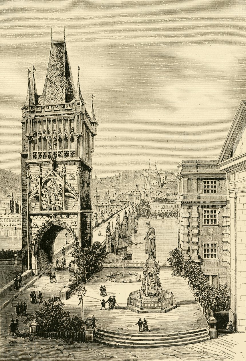 Vue de Prague - La tour du pont, 1890 - Unbekannt