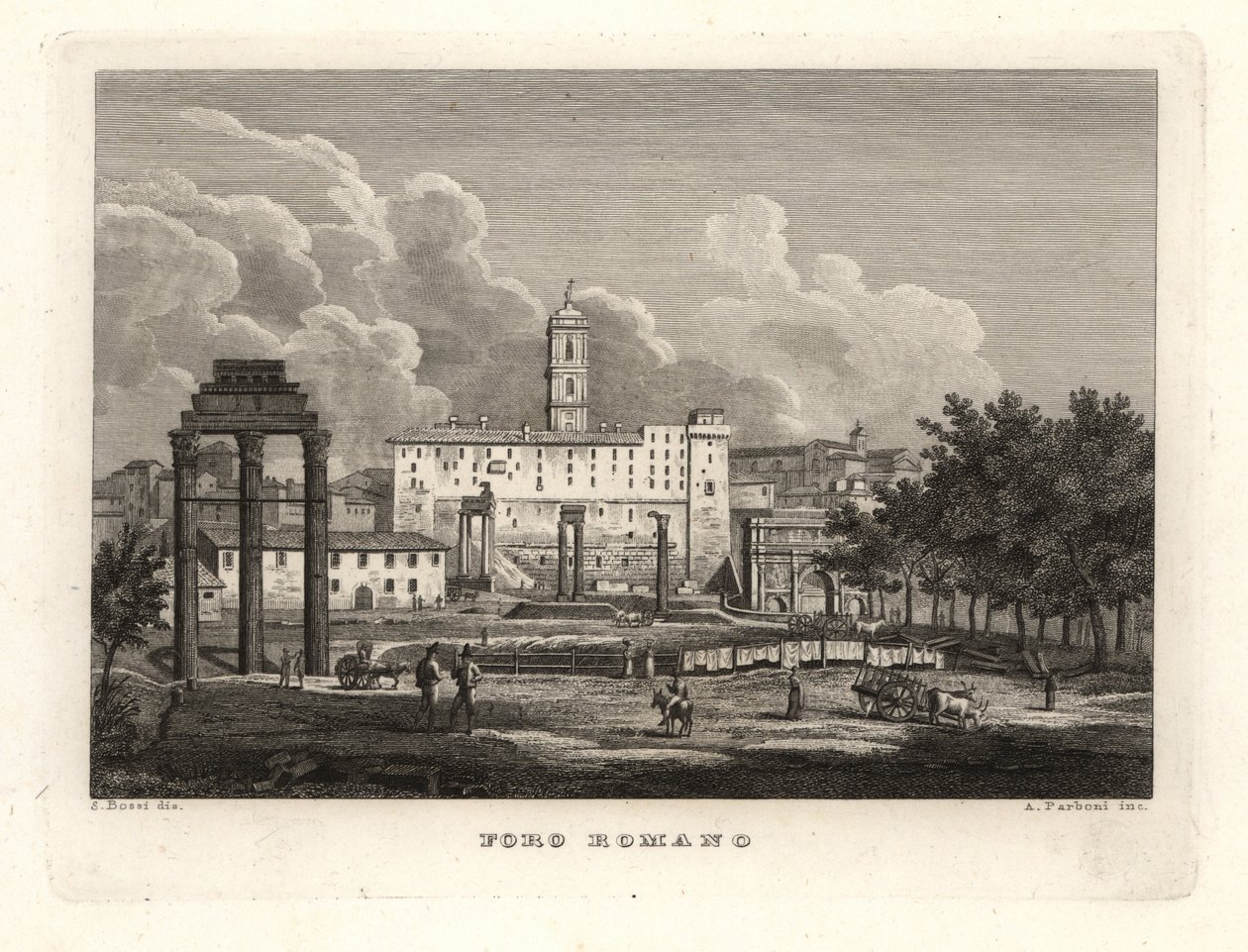 Vue des ruines du Forum Romain - Unbekannt