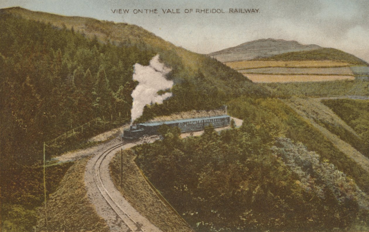 Vue sur le chemin de fer de la vallée de Rheidol, début du 20e siècle - Unbekannt