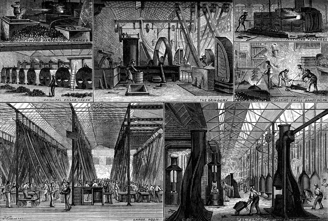 Vues dans la Royal Small Arms Factory, Enfield, vers 1880 - Unbekannt