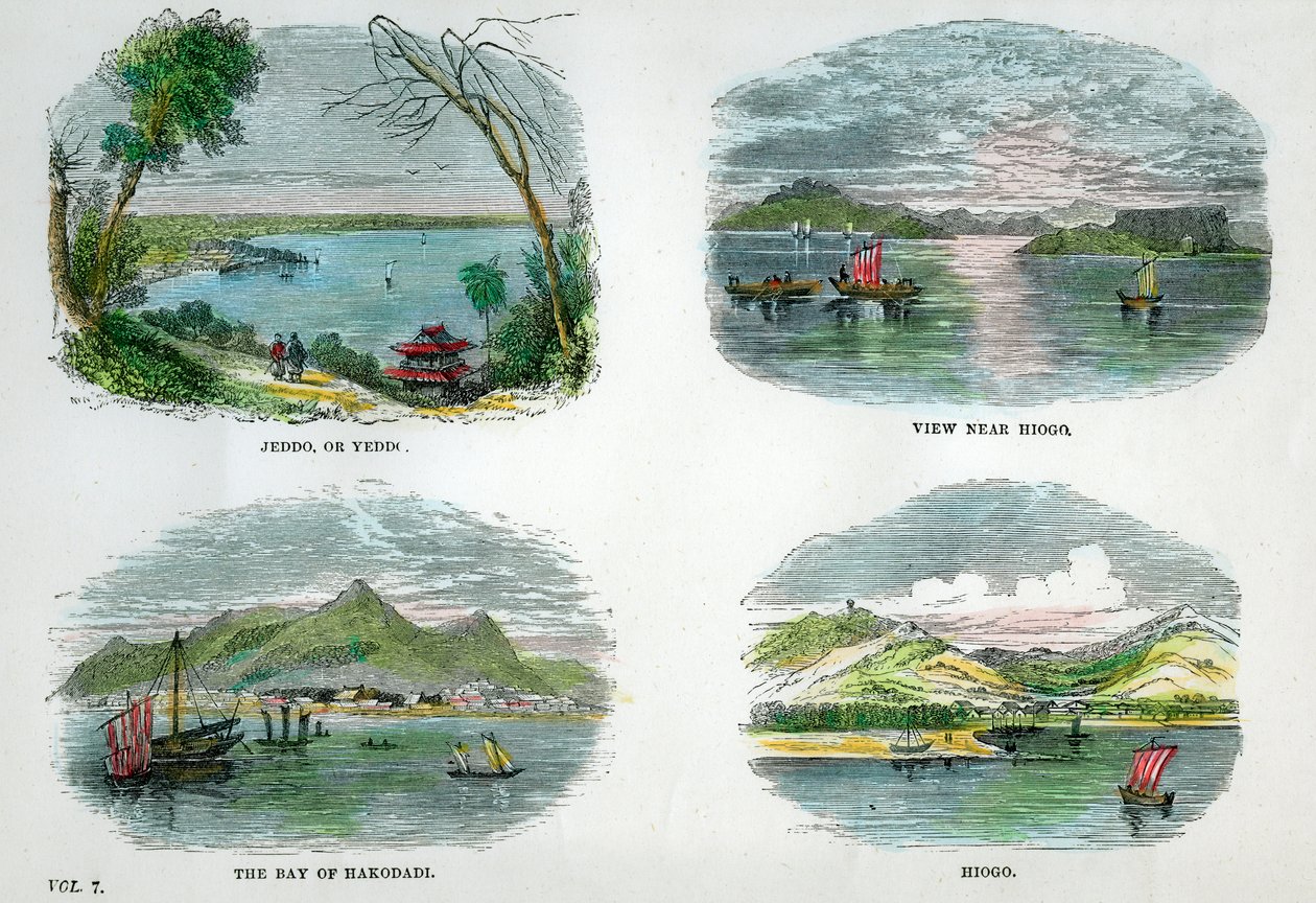 Vues des principales villes et ports du Japon, vers 1880 - Unbekannt