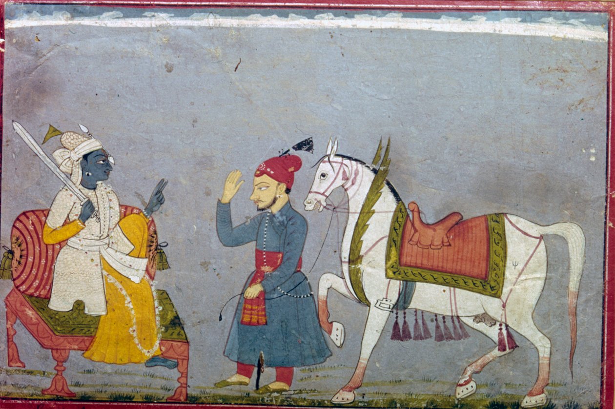 Vishnu dans sa 10e incarnation en tant que Kalki le cheval blanc - Unbekannt