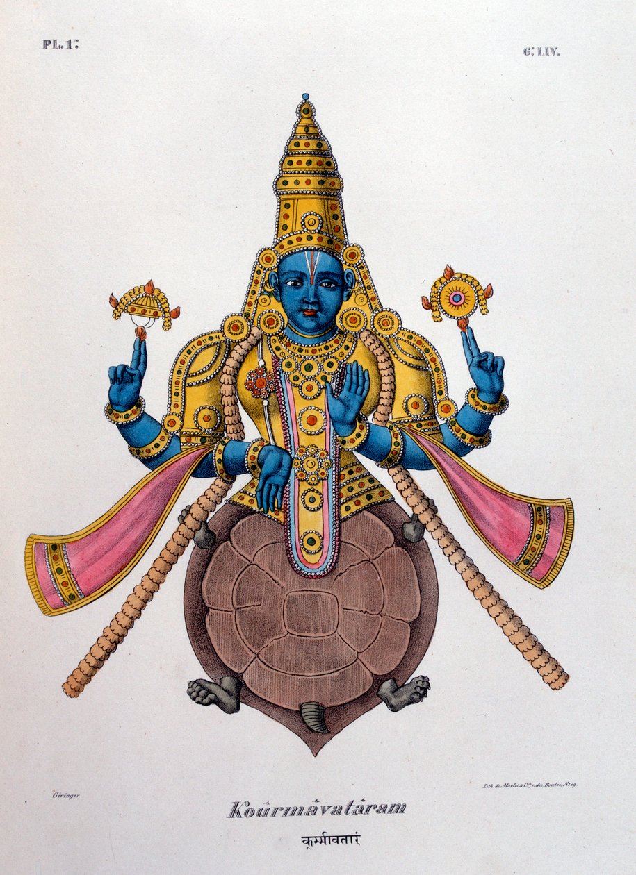 Vishnu, un des dieux de la trinité hindoue trimurti, 1828 - Unbekannt