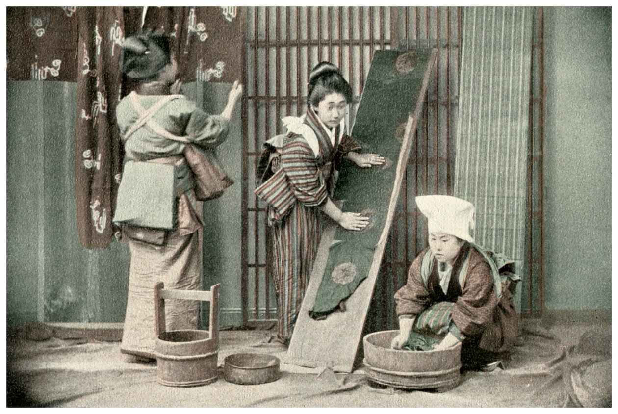 Lavage des kimonos, Japon, 1904 - Unbekannt