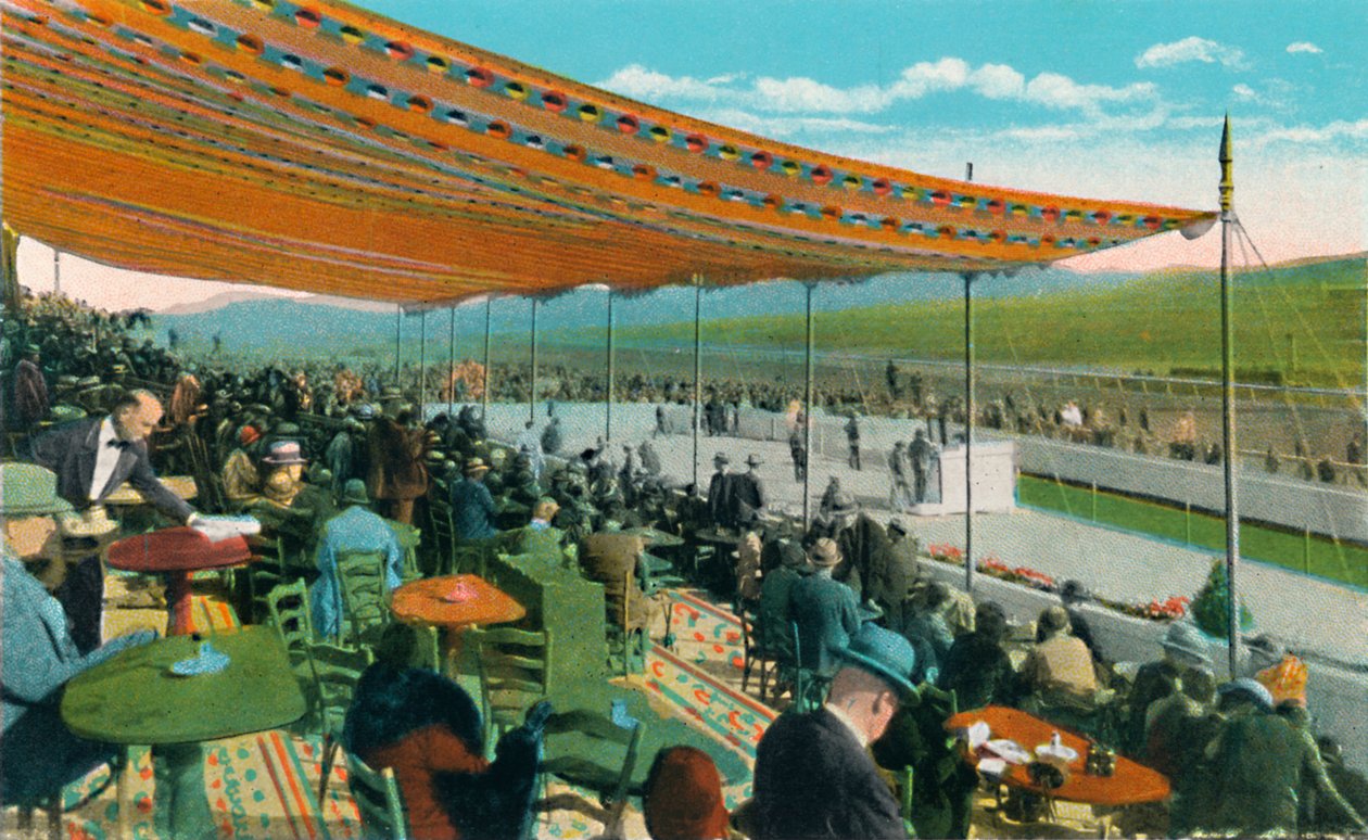 Regarder les courses devant le Club House, Agua Caliente Jockey Club, c1939 - Unbekannt