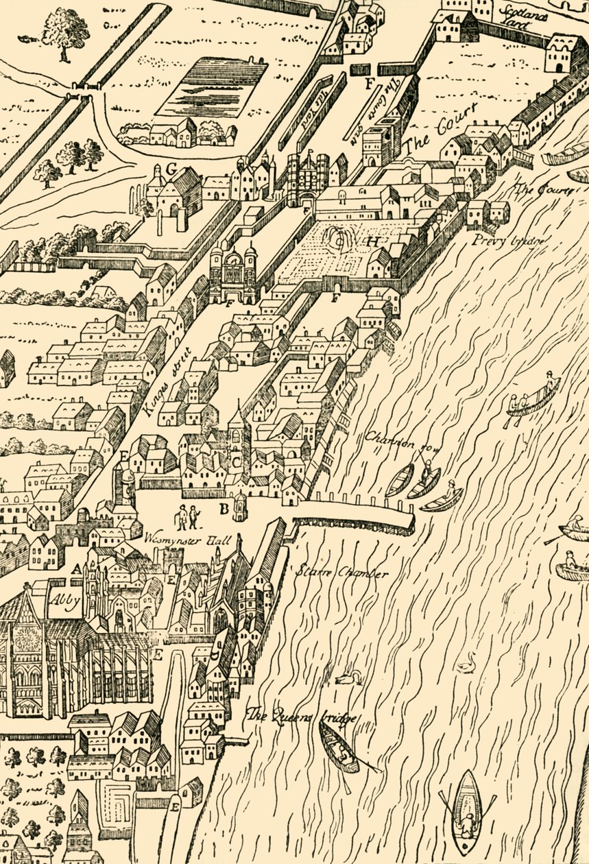 Whitehall et Westminster. De la carte d
