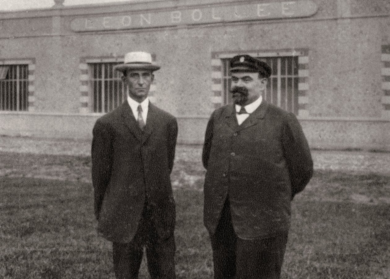 Wilbur Wright, aviateur américain, et Léon Bollée, inventeur et fabricant de voitures français, 1908 - Unbekannt