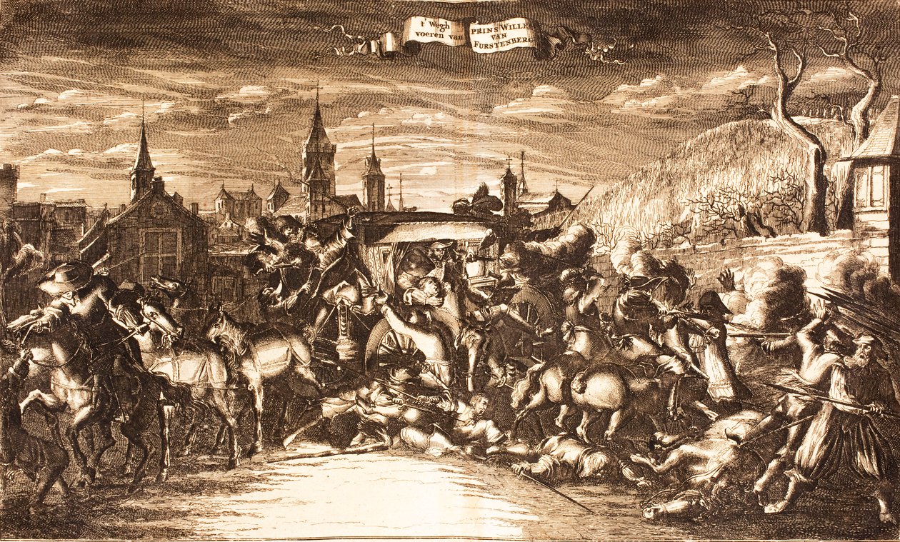 William Egon de Fürstenberg attaqué dans son carrosse à Cologne en 1674, 1675 - Unbekannt