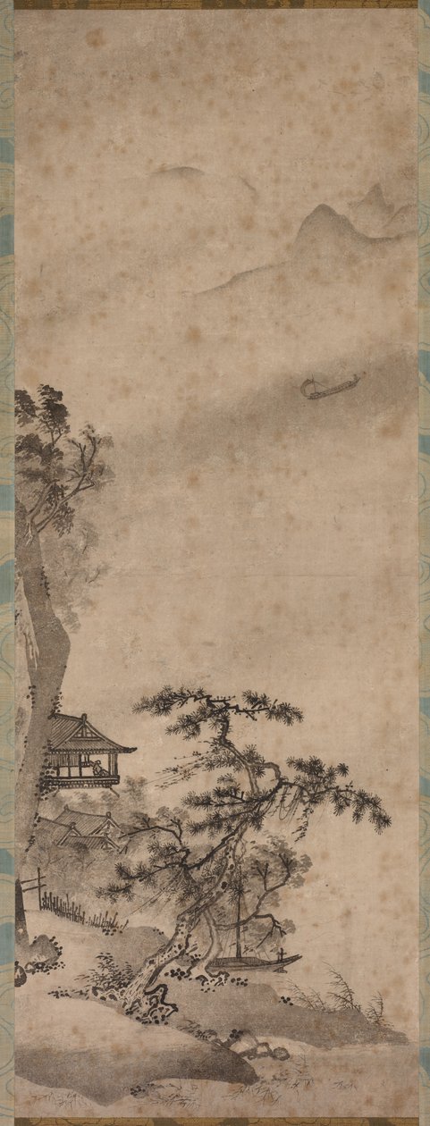 Paysage venteux avec voilier, milieu des années 1400 - Unbekannt