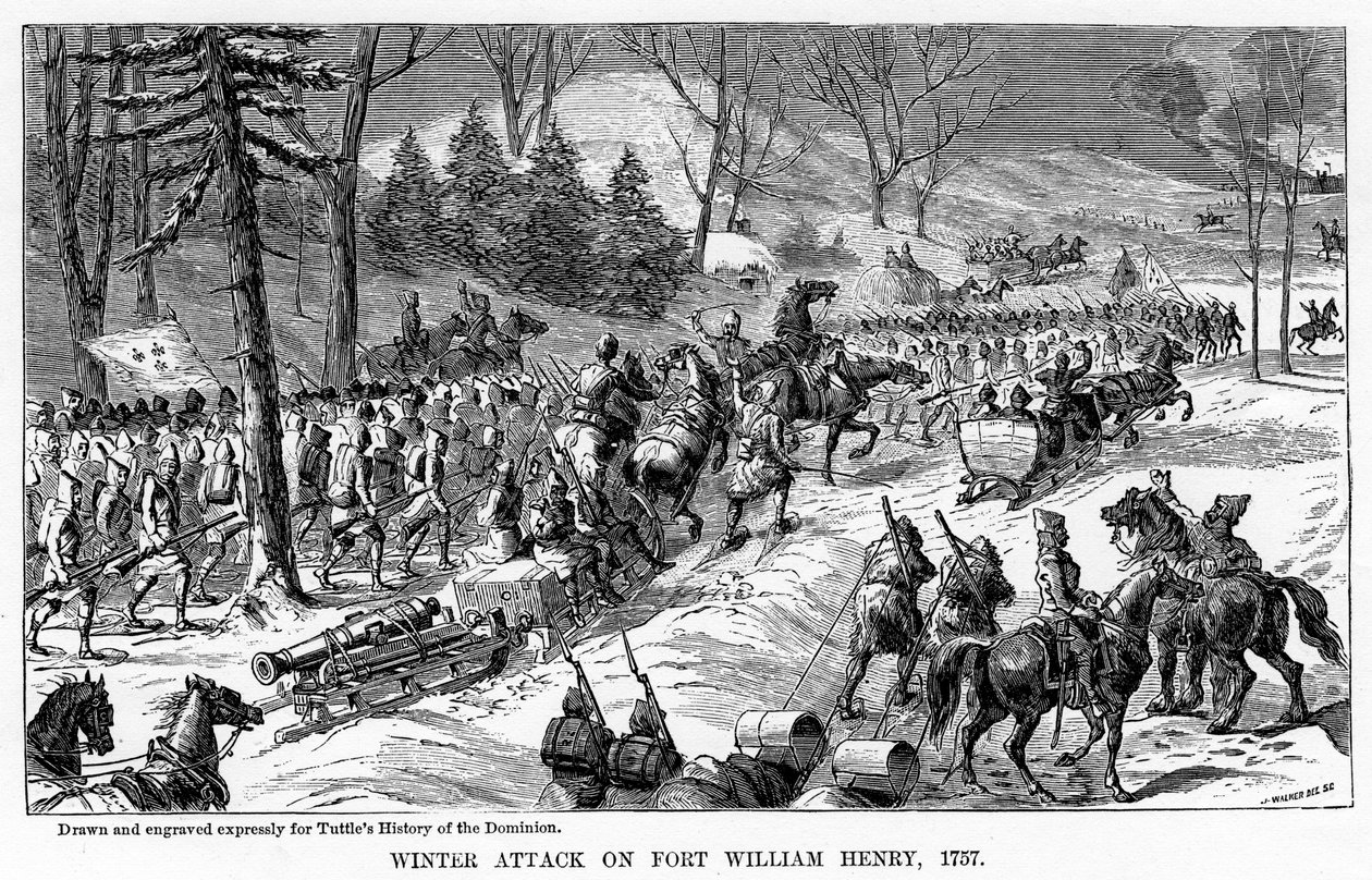 Attaque hivernale sur Fort William Henry, État de New York, 1757, vers 1877 - Unbekannt