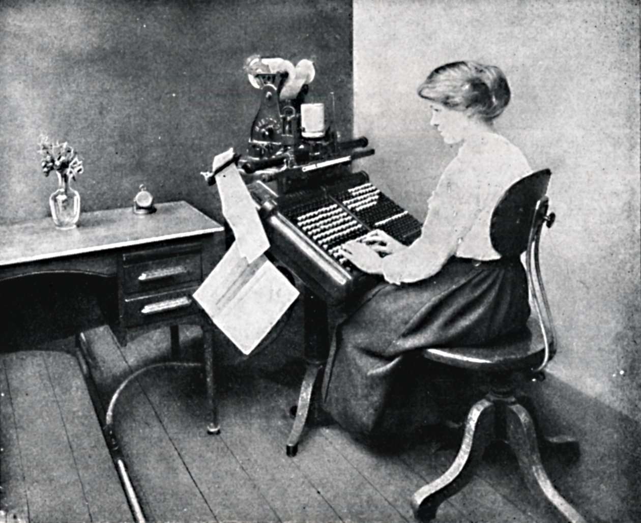 Opératrice sur clavier Monotype, 1917 - Unbekannt