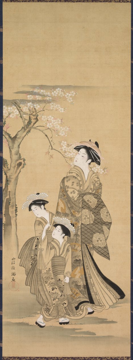 Femme et deux enfants, années 1900 - Unbekannt