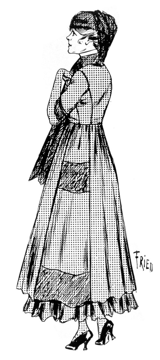 Manteau de femme avec ourlet en crêpe et voile en soie, 1915 - Unbekannt