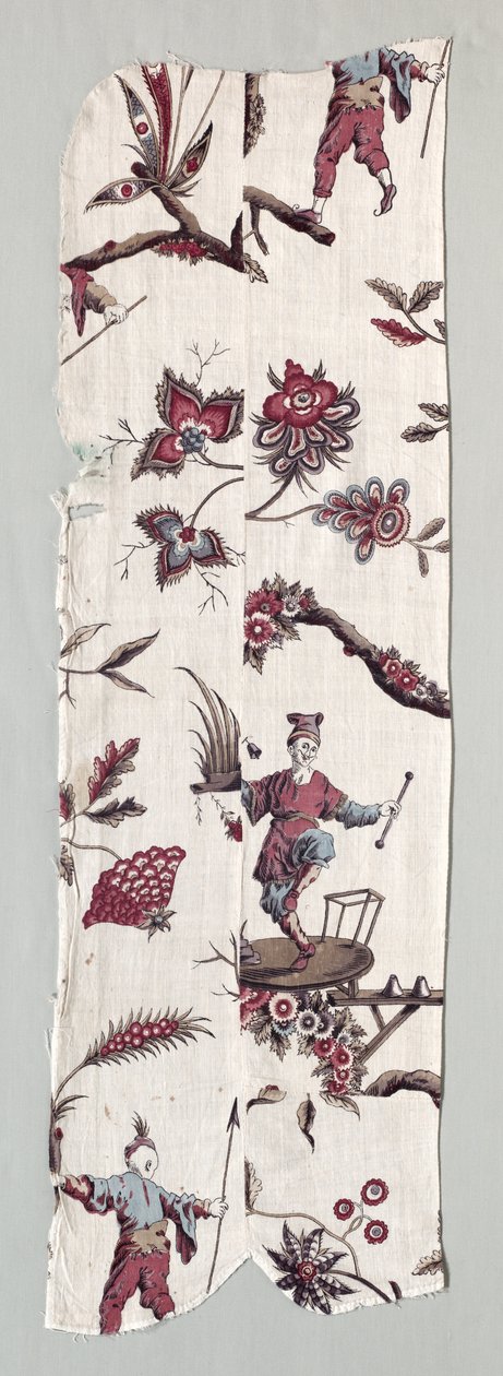 Fragments de textile imprimé sur bois, c. 1785 - Unbekannt