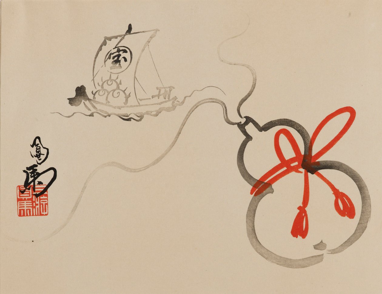 Gravure sur bois - Takarabune - Unbekannt